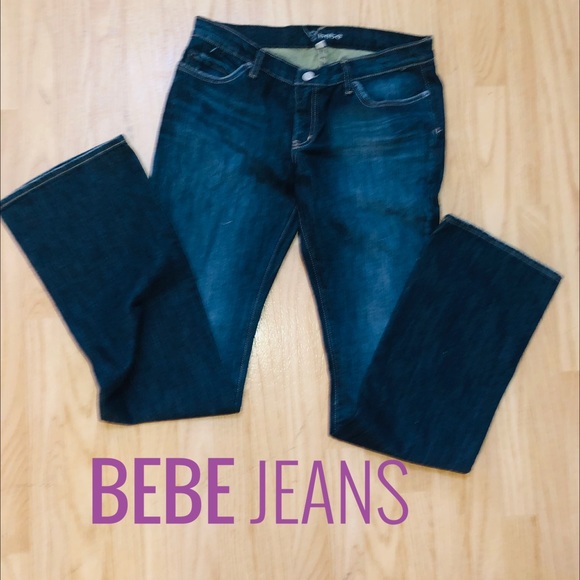 BeBe women  cute blue denim jeans waist size 31 (Smoke Free Home) - Picture 5 of 7